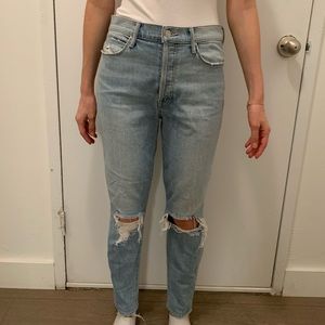 Mother high-waisted ripped jeans